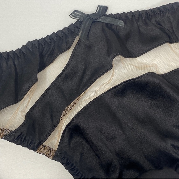 NWT Agent Provocateur Evalyne Black Nude Silk Brief AP4 Large - Picture 10 of 12